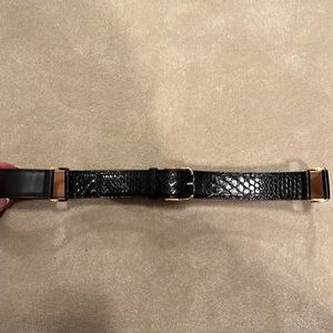 Salvatore Ferragamo Python and Leather Belt
